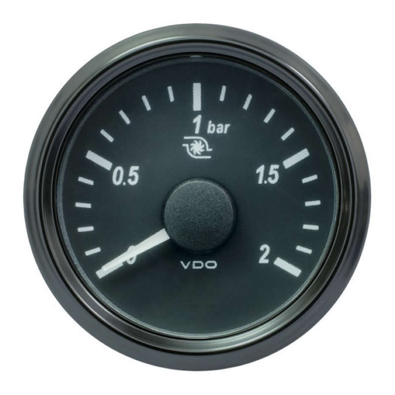 VDO SingleViu 2107 Turbo Pressure 2Bar Black 52mm